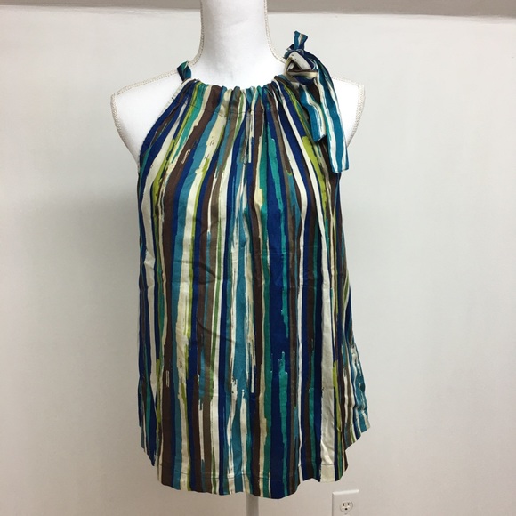 a.n.a Tops - A.N.A Sleeveless striped blouse size LARGE.